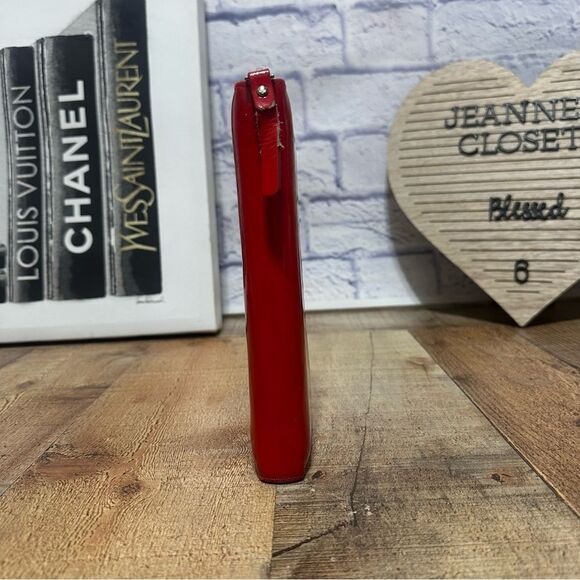 Kate Spade Red Patent Leather Zip Around Wallet - Picture 3 of 15